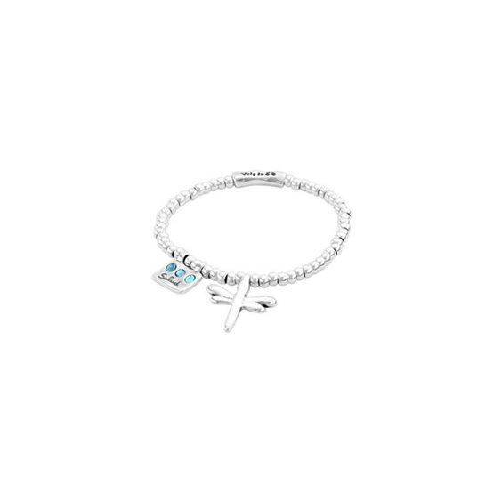 Unode50 Bracciale Donna In Pelle E Cristalli Swarovski Blu – Modello PUL2038AZUMTL0M, Argento